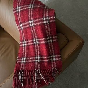 Burberry wool check scarf